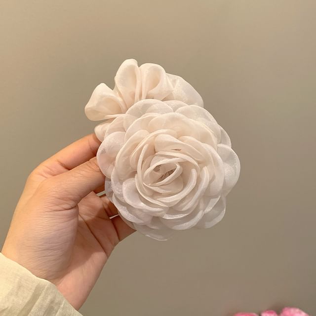 Floral Mesh Scrunchie