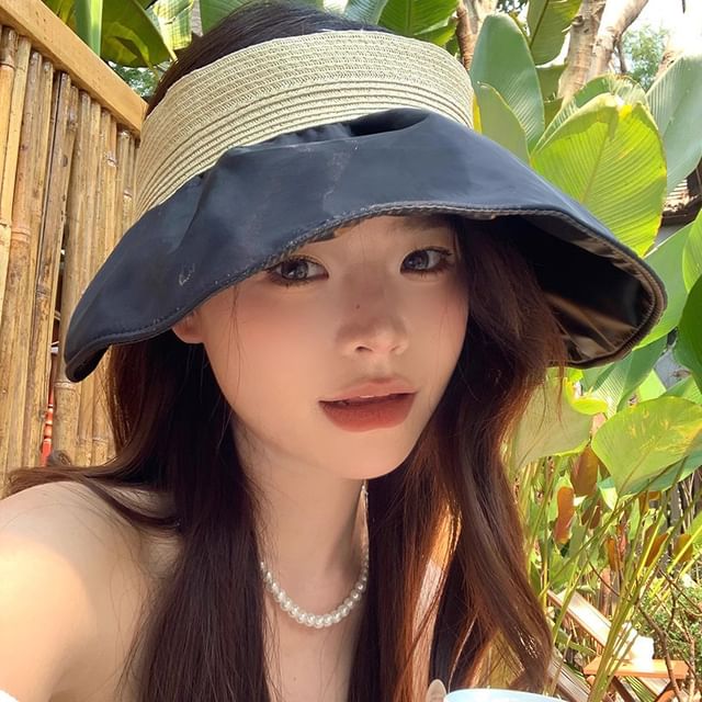 Ruffle Hat Sun Straw