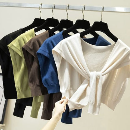 Plain Shawl Knot Knit