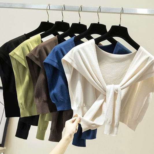 Plain Shawl Knot Knit