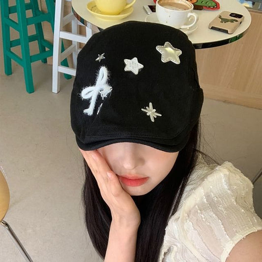 Flat Bow Star Cap Applique