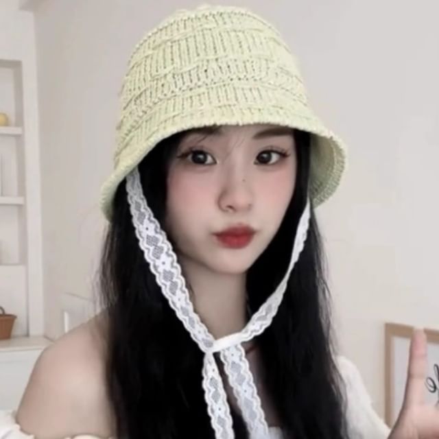 Plain Bucket Hat Knit