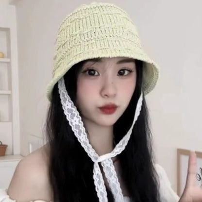 Plain Bucket Hat Knit