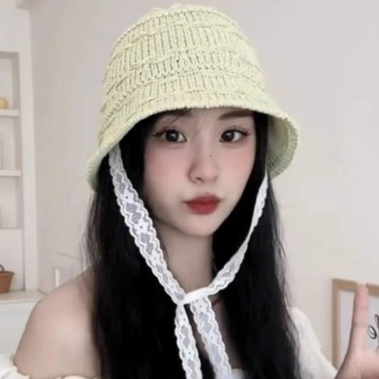 Plain Bucket Hat Knit