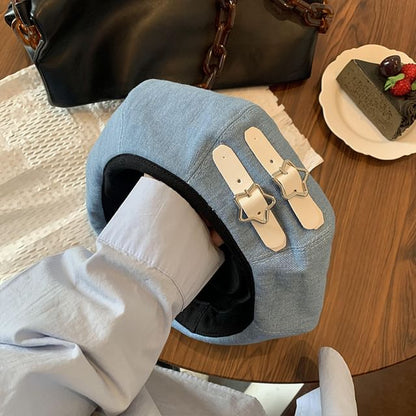 Beret Denim Buckled