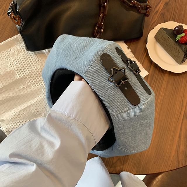 Beret Denim Buckled