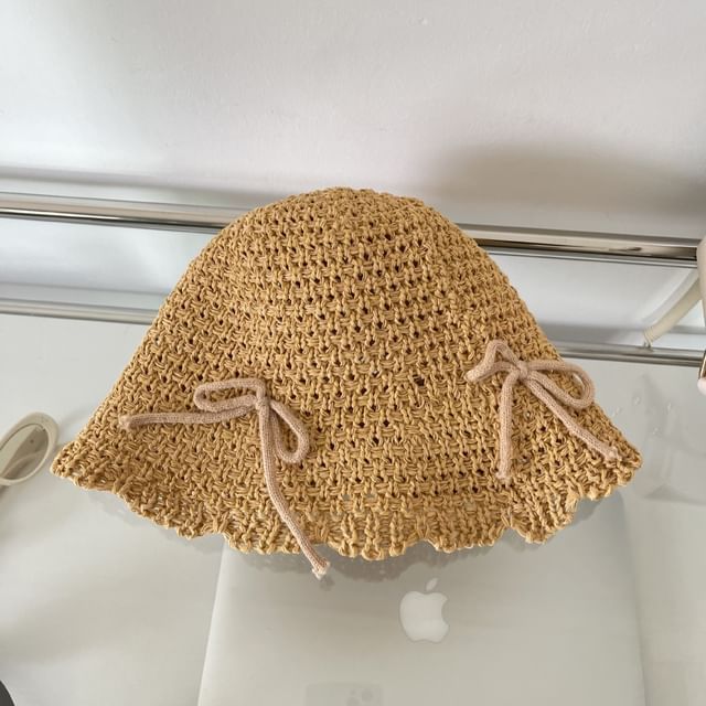 Bow Bucket Hat Knit
