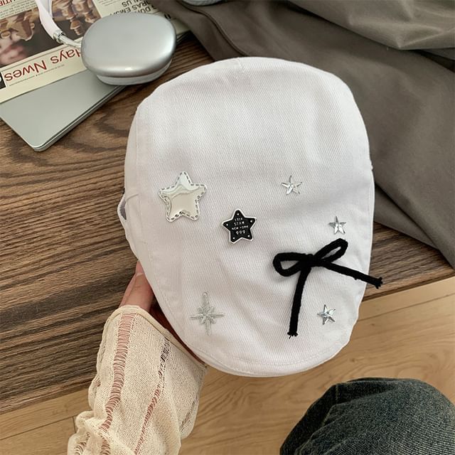 Flat Bow Star Cap Applique