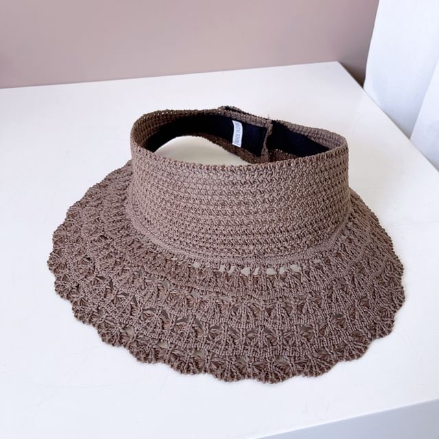 Sun Visor Plain Knit