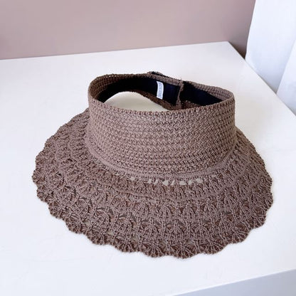 Sun Visor Plain Knit