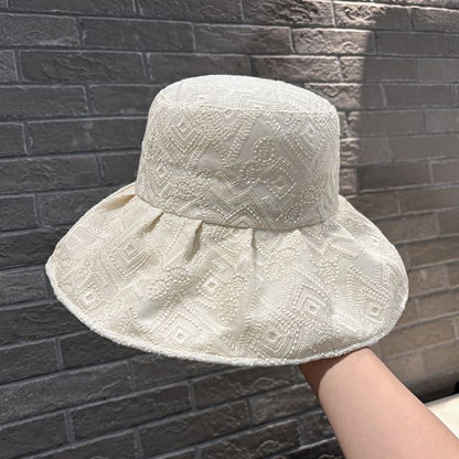 Bucket Pattern Embroidered Hat
