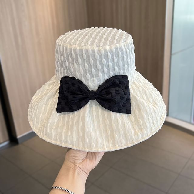 Bow Hat Bucket Jacquard