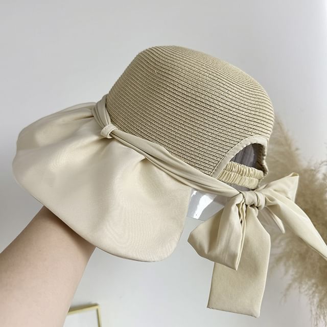 Hat Straw Sun Bow
