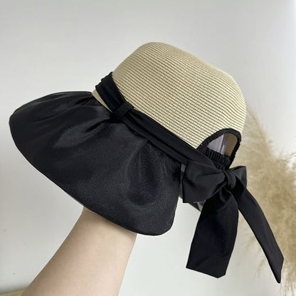 Hat Straw Sun Bow