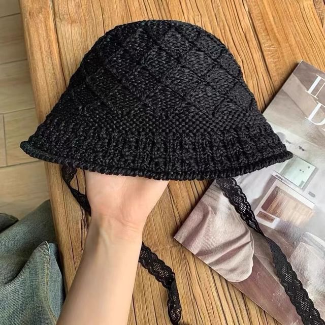 Plain Bucket Hat Knit