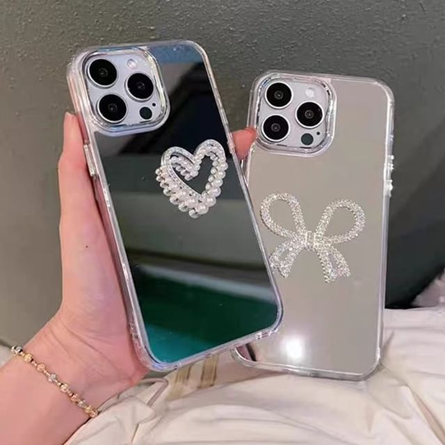 Mirrored Pearl Case Faux Phone