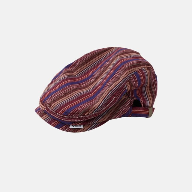 Striped Flat Cap