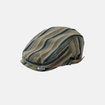 Striped Flat Cap