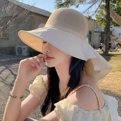 with Sun Bow Hat Neck Flap