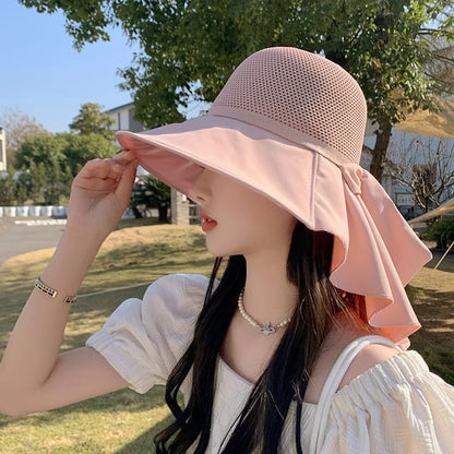 with Sun Bow Hat Neck Flap