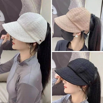 Open Plain Top Textured Hat