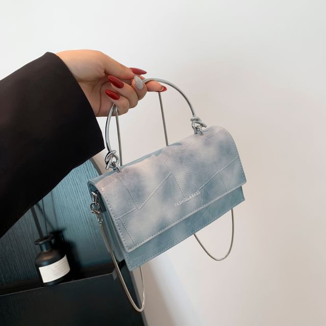 Handle Strap Top Bag Flap Crossbody Chain Leather Faux