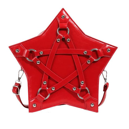 Leather Studded Star Crossbody Faux Bag Shape