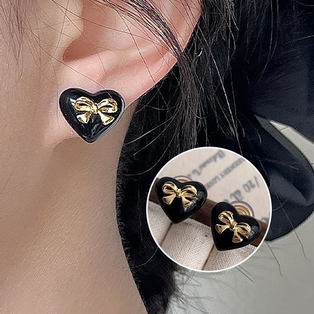 Bow Cuff Alloy Heart Ear