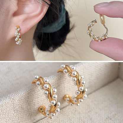 Ear Faux Alloy Cuff Pearl