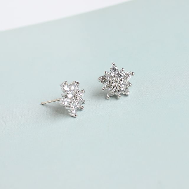 (Various Rhinestone Designs) Earring Alloy Stud Floral
