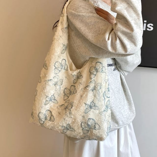 Butterfly Print Shopper Bag