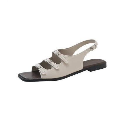 Square Toe Slingback Sandals