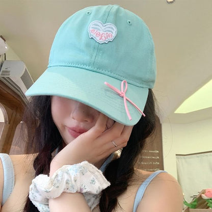 Applique Heart Baseball Cap