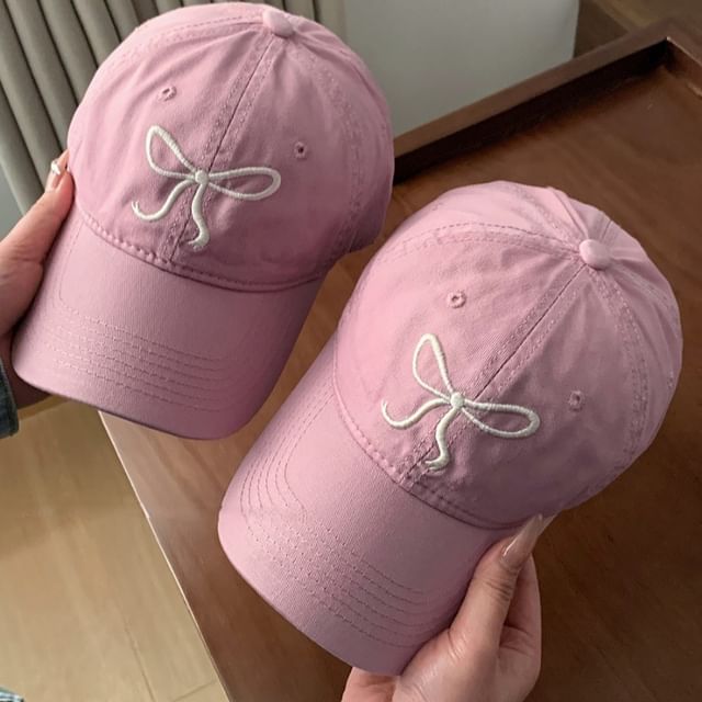 Baseball Bow Embroidered Cap