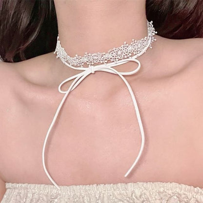 Necklace Lace Choker Black