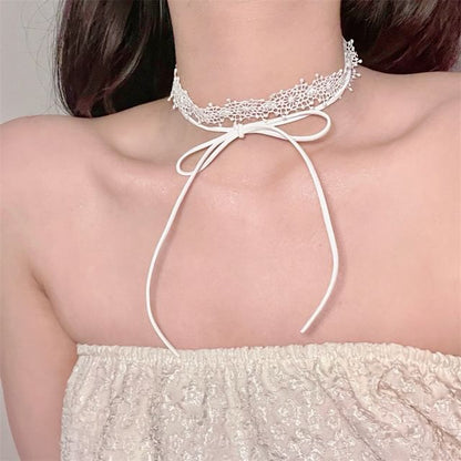 Necklace Lace Choker Black