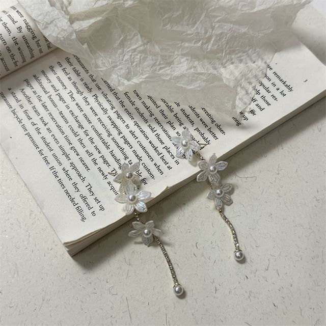 Dangle Floral / Stud Earring Alloy