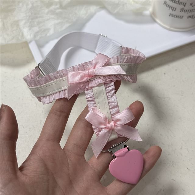 Ribbon Garter Heart Fabric