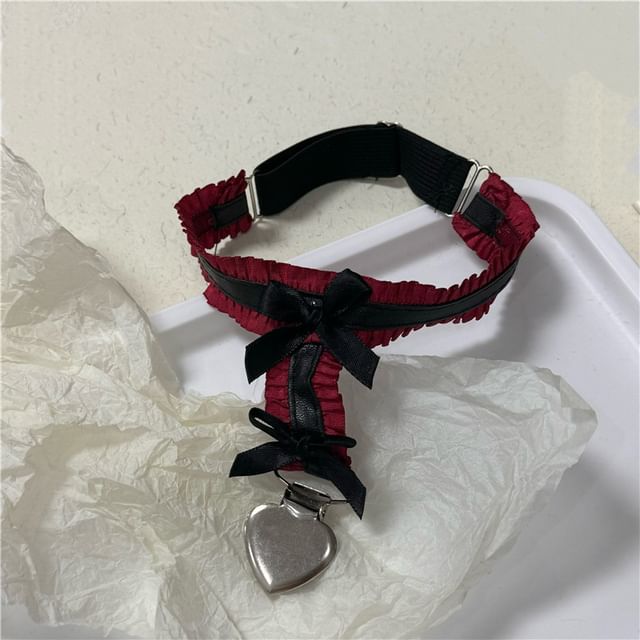 Ribbon Garter Heart Fabric