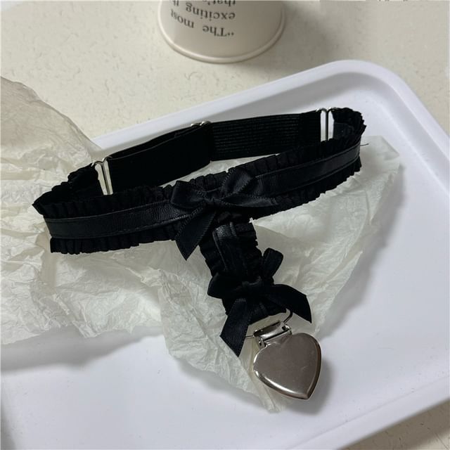 Ribbon Garter Heart Fabric