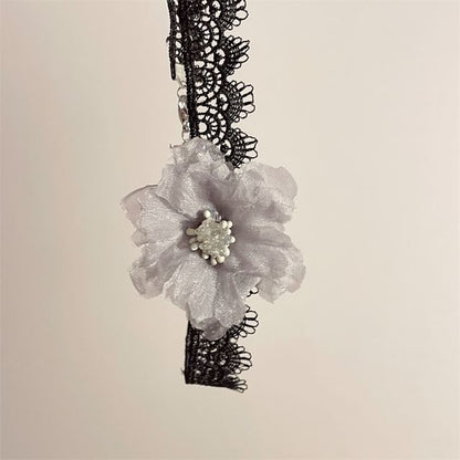 Floral Choker Fabric Lace