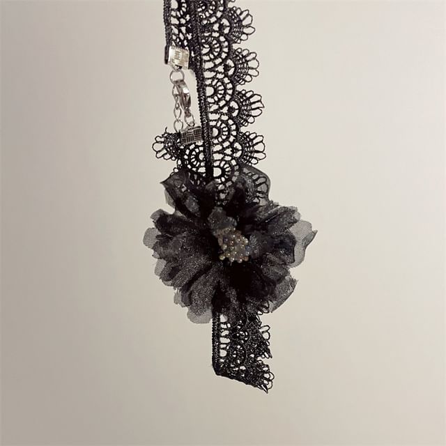 Floral Choker Fabric Lace