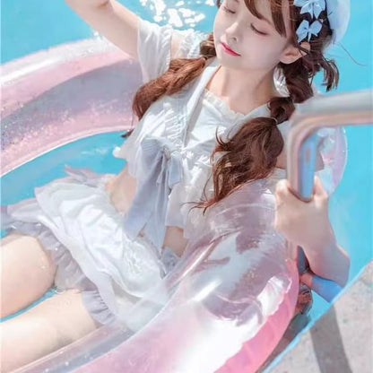 Set: Lolita Sailor Collar Swim Top + Swim Skirt