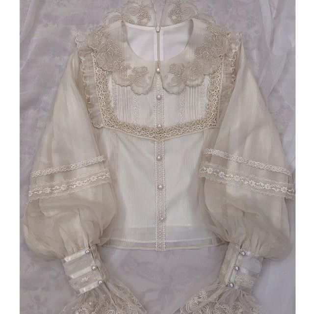 Lolita Lace Trim Blouse (Various Designs)