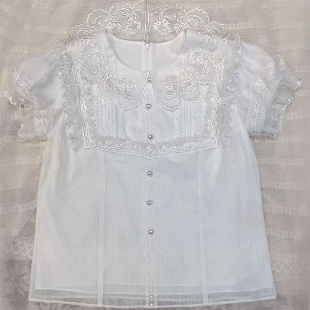 Lolita Lace Trim Blouse (Various Designs)