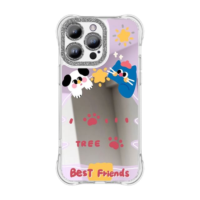 Cartoon Mirrored Phone Case