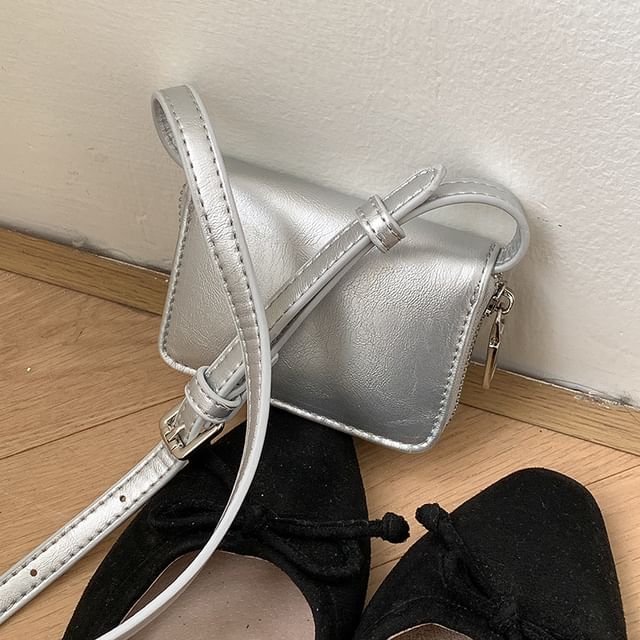 Plain Faux Bag Crossbody Leather