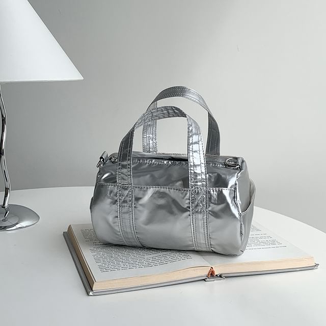 Handle Plain Top Bag Crossbody Nylon