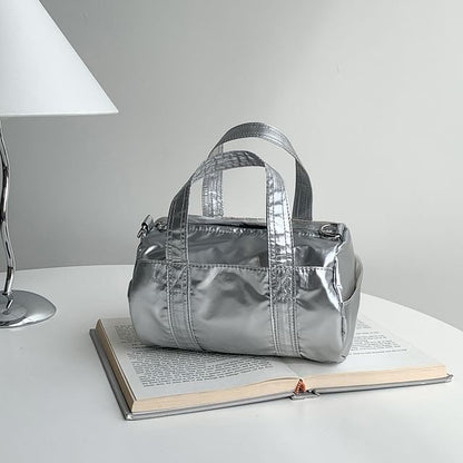 Handle Plain Top Bag Crossbody Nylon