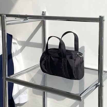 Handle Plain Top Bag Crossbody Nylon
